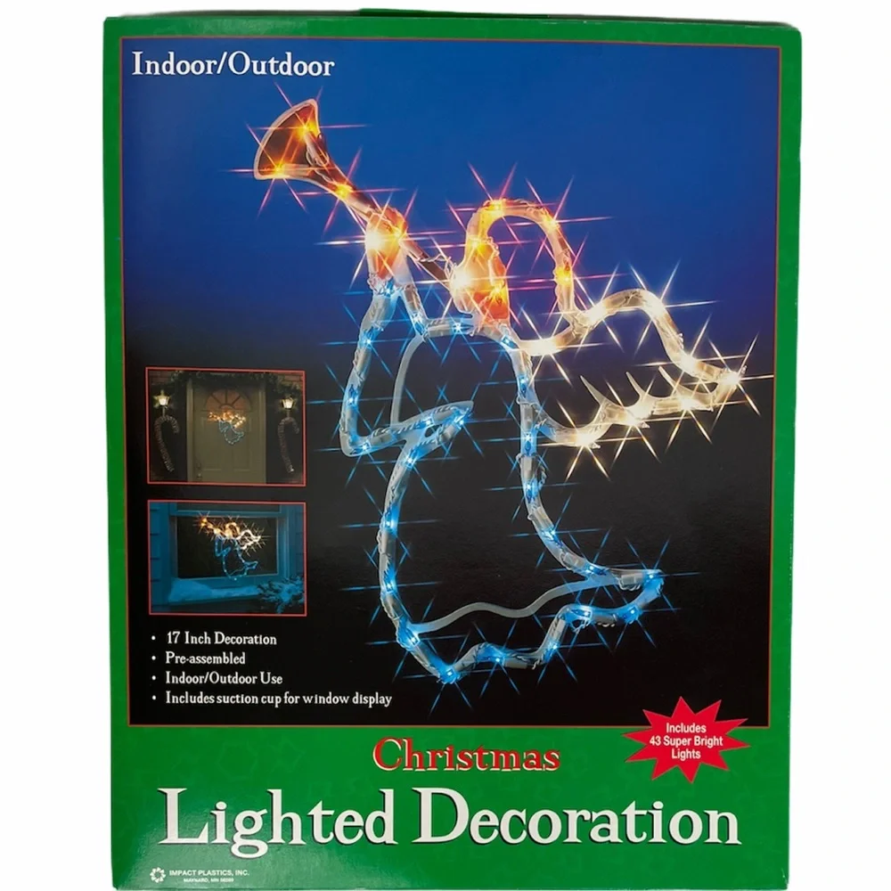 Angel Christmas Lights of Peace Holiday Decor Indoor Outdoor Decorations White